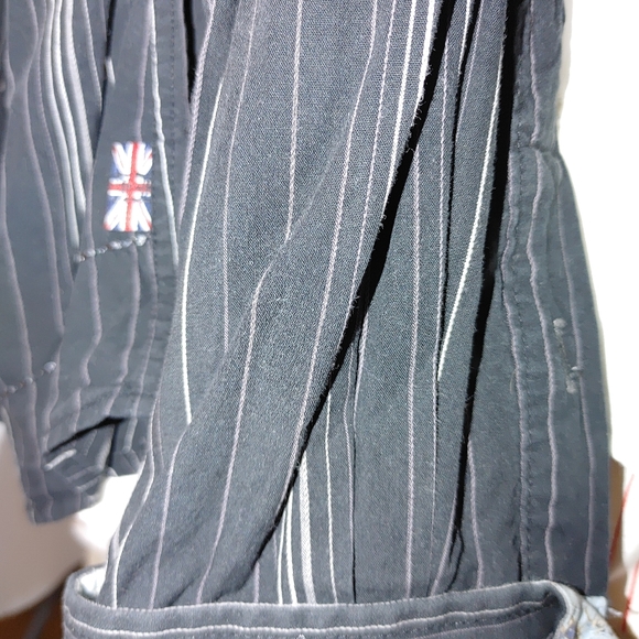 English Laundry hand-sewn hand laundered striped embroidered button down shirt S - Picture 6 of 9
